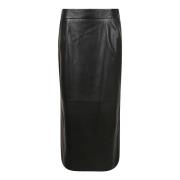 Leren Zwarte Rok Gemaakt in Turkije Arma , Black , Dames