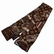 Pre-owned Silk scarves Louis Vuitton Vintage , Brown , Dames