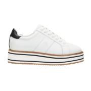 Sneaker Amelia in leer met plateau Ralph Lauren , White , Dames