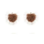 Bruine Kristal Pom Pom Stud Oorbellen Simone Rocha , Brown , Dames