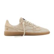 Leren lage sneaker met rubberen zool Hidnander , Beige , Heren