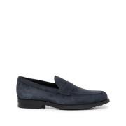 Blauwe Platte Schoenen Gommino Stijl Tod's , Blue , Heren