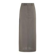 Stijlvolle Maxi Rok voor Vrouwen MM6 Maison Margiela , Gray , Dames