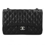 Pre-owned Leather chanel-bags Chanel Vintage , Black , Dames