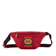 Pre-owned Leather crossbody-bags Gucci Vintage , Red , Dames