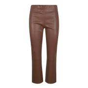 Leren katoenen broek Arma , Brown , Dames