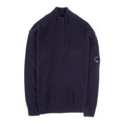 Eco Lamswol Half-Zip Gebreid C.p. Company , Purple , Heren