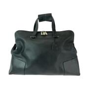 Pre-owned Leather handbags Loewe Pre-owned , Black , Dames