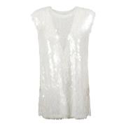 Witte Spandex Top Gemaakt in China Norma Kamali , White , Dames