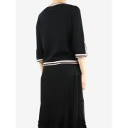 Pre-owned Cashmere tops Chanel Vintage , Black , Dames