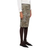 Beige Jersey Midi Rok N21 , Beige , Dames