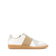 Witte Sneakers met Suède Afwerking Maison Margiela , White , Dames