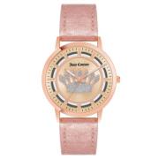 Gouden Dameshorloge met Leren Band Juicy Couture , Pink , Dames