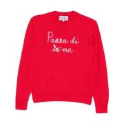 Rode Sweater New Queen Elegant Casual Saint Barth , Red , Dames