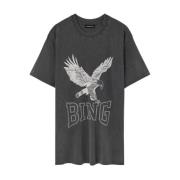 Retro Eagle Tee Anine Bing , Gray , Dames