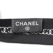 Pre-owned Silk scarves Chanel Vintage , Black , Dames