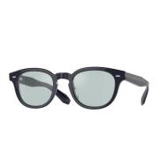 Indigo Blauwe Zonnebril Model N.01 Oliver Peoples , Blue , Unisex