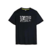 Gedrukt T-shirt Casual Stijl Vintage Look Munich , Black , Heren