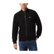 Heren Sweat Zip Stijlvol Vest Lacoste , Black , Heren