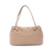 Pre-owned Fabric chanel-bags Chanel Vintage , Beige , Dames