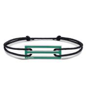 Groene gelakte koord armband Le Gramme , Gray , Unisex