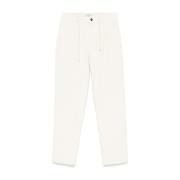 Witte Corduroy Broek Elastische Taille MC2 Saint Barth , White , Heren