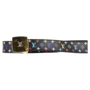 Pre-owned Leather belts Louis Vuitton Vintage , Black , Heren