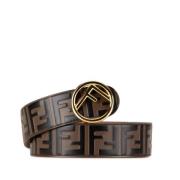 Pre-owned Canvas belts Fendi Vintage , Brown , Dames