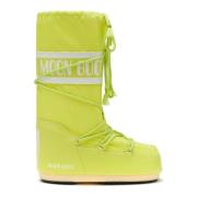 Groene Nylon Lime Laarzen Slip-On Moon Boot , Green , Heren