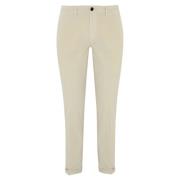 Witte Fluwelen Broek Slim Fit Re-Hash , White , Heren