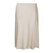 Viscose Rok Gemaakt in Italië N21 , Beige , Dames