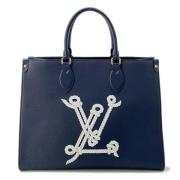 Pre-owned Leather louis-vuitton-bags Louis Vuitton Vintage , Blue , Da...