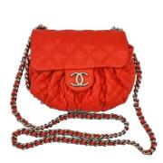 Pre-owned Leather chanel-bags Chanel Vintage , Red , Dames