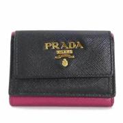 Pre-owned Leather wallets Prada Vintage , Black , Dames