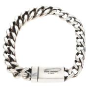 Pre-owned Metal bracelets Yves Saint Laurent Vintage , Gray , Heren