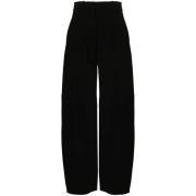 Zwarte Wijde Broek Jacquemus , Black , Dames