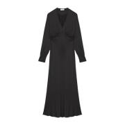 Elegante V-hals Jurk Ottod'Ame , Black , Dames