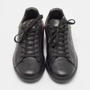 Pre-owned Leather sneakers Louis Vuitton Vintage , Black , Dames