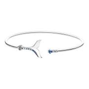 Dames Armband in Sterling Zilver met Blauwe Zirkonia en Spinel, 16 cm ...