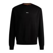 Mannen Crewneck Sweatshirt Hugo Boss , Black , Heren