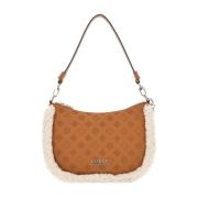 Davika Hobo Cognac Handtas Guess , Brown , Dames