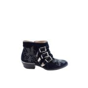 Pre-owned Velvet boots Chloé Pre-owned , Blue , Dames