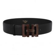 Pre-owned Leather belts Salvatore Ferragamo Pre-owned , Black , Dames