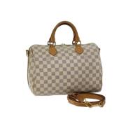 Pre-owned Canvas handbags Louis Vuitton Vintage , Beige , Dames