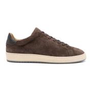 Bruine leren sneakers geborstelde afwerking Hogan , Brown , Heren