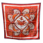 Pre-owned Silk scarves Hermès Vintage , Red , Dames