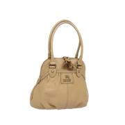 Pre-owned Leather shoulder-bags Burberry Vintage , Beige , Dames