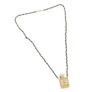 Pre-owned Metal necklaces Chanel Vintage , Yellow , Dames