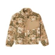 Bloemenpatroon Rits Fleece Jas Lacoste , Beige , Heren