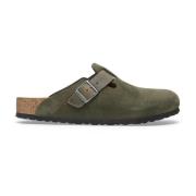 Groene Suède Sandalen voor Mannen Birkenstock , Green , Heren